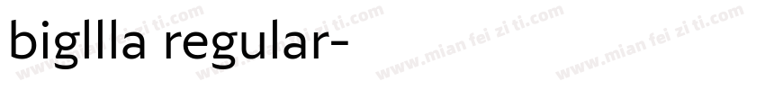 bigllla regular字体转换
